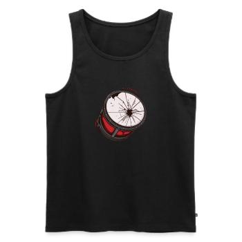 Fanfahrenzug Spielmannszug Trommel - Männer Premium Bio Tank Top - Schwarz - Vorne - Michal (187cm)