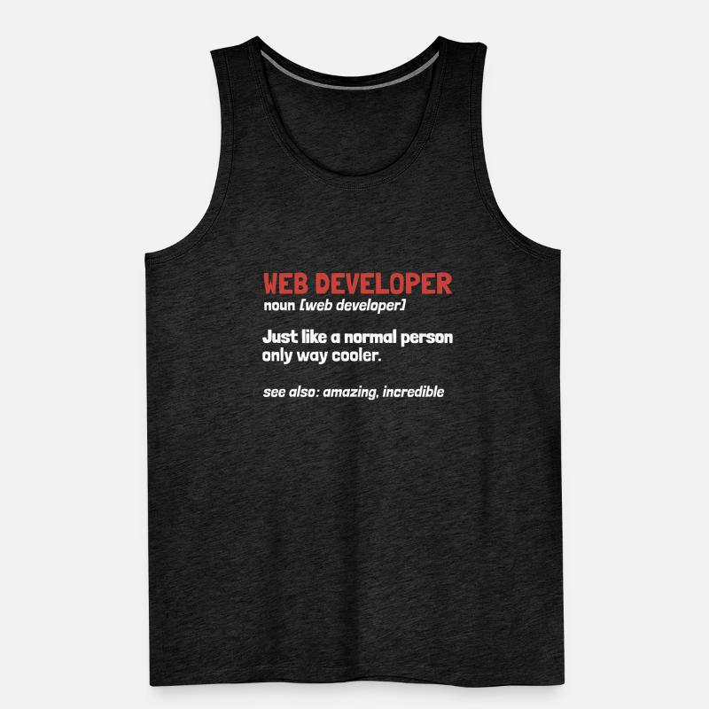 Web Entwickler Webdeveloper Definition Männer Premium Bio Tank Top