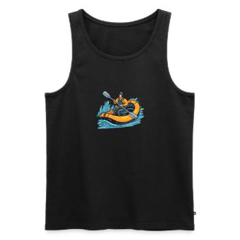 Rafting - Männer Premium Bio Tank Top - Schwarz - Vorne - Michal (187cm)