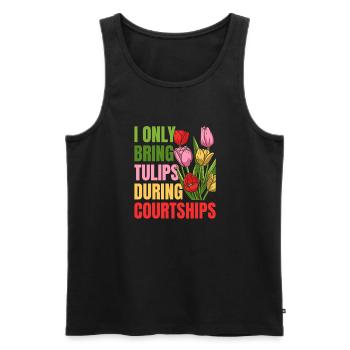 Tulpen Tulpen - Männer Premium Bio Tank Top - Schwarz - Vorne - AI Model Male 178 light (178cm)