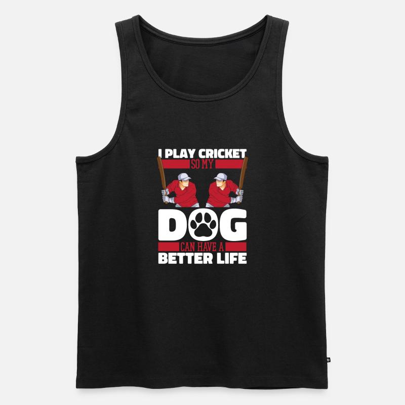 Cricket - Männer Premium Bio Tank Top - Schwarz