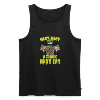 Zombie Halloween Halloween - Männer Premium Bio Tank Top - Schwarz - Vorne - AI Model Male 178 light (178cm)