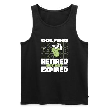 Golf Golfeurs Golf à la retraite - Débardeur bio Premium Homme - noir - Devant - Michal (187cm)