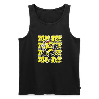 Zombie Halloween Bee - Men's Premium Organic Tank Top - black - Front - Michal (187cm)