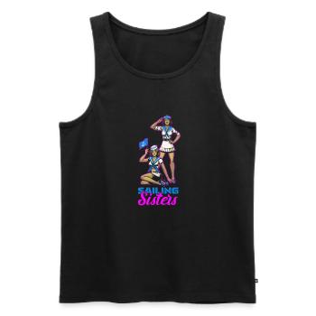 Sailing Sailor Sailboat Cool - Men's Premium Organic Tank Top - black - Front - Michal (187cm)
