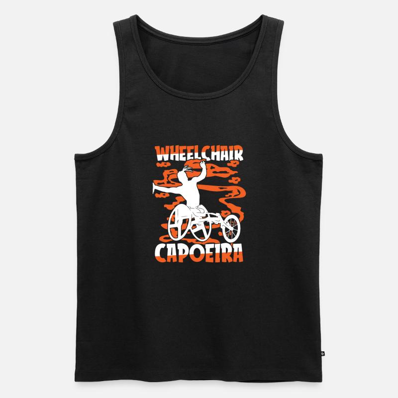 Capoeira Kampftanz Rollstuhl - Männer Premium Bio Tank Top - Schwarz