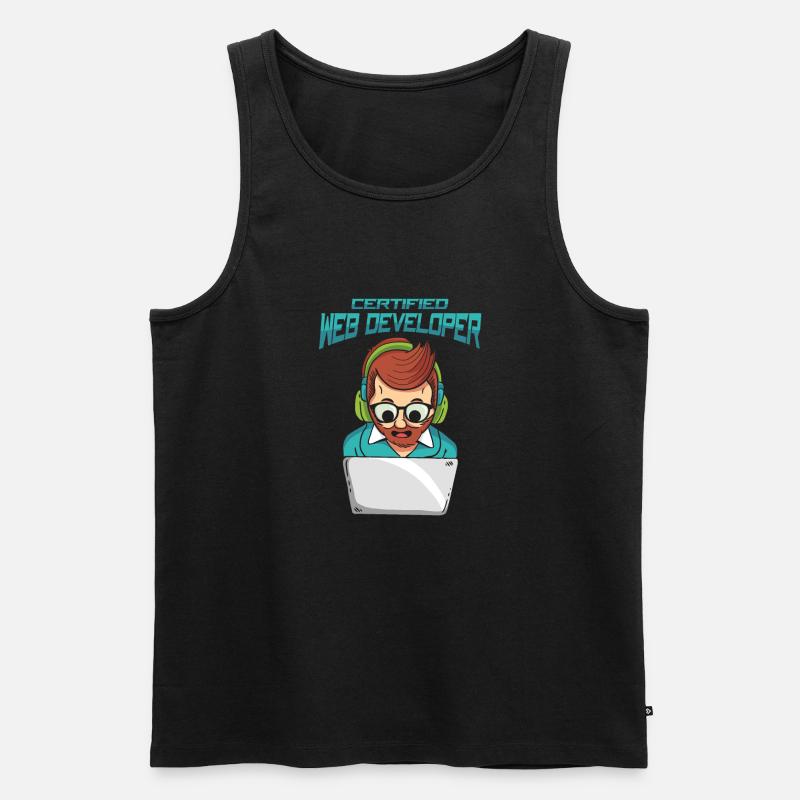 Web Developer Web Developer Certified - Men's Premium Organic Tank Top - black