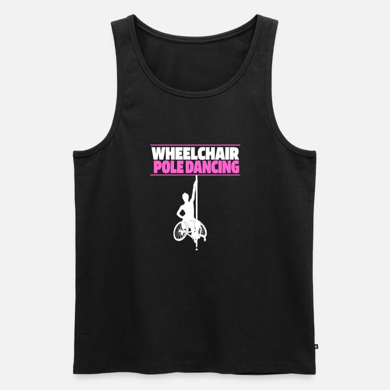 Pole Dancing Rollstuhl - Männer Premium Bio Tank Top - Schwarz