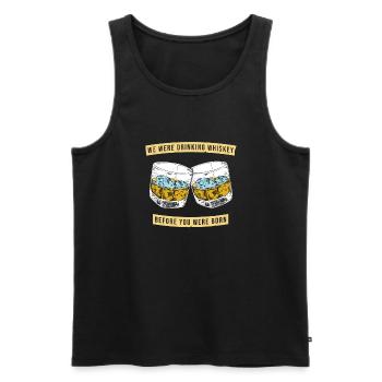 Whisky Whiskey Lustig - Männer Premium Bio Tank Top - Schwarz - Vorne - Michal (187cm)
