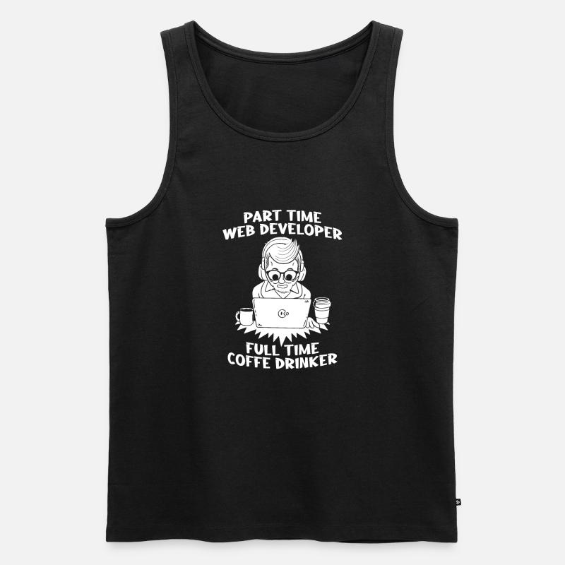 Web Entwickler Webdeveloper - Männer Premium Bio Tank Top - Schwarz