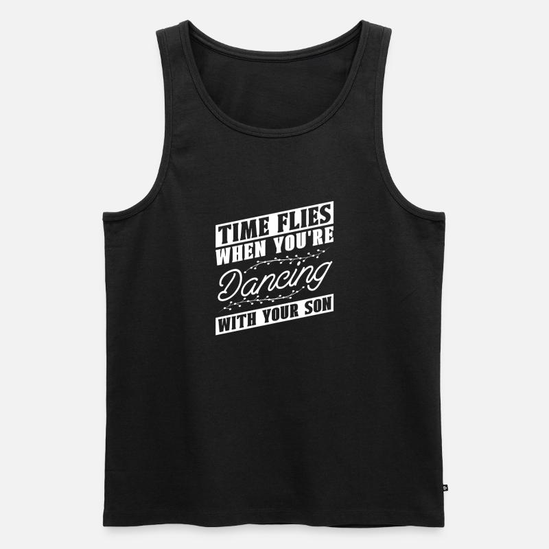 Mom Mutter Sohn Tanz Mutter - Männer Premium Bio Tank Top - Schwarz