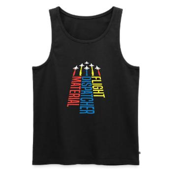 Emergency call control center operations center jets - Men's Premium Organic Tank Top - black - Front - Michal (187cm)