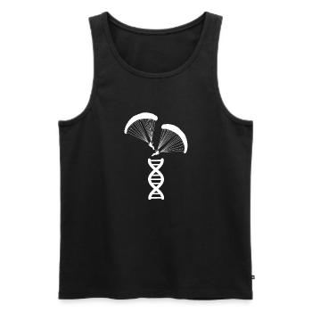 Paragleiter Paragleiten DNA - Männer Premium Bio Tank Top - Schwarz - Vorne - Michal (187cm)
