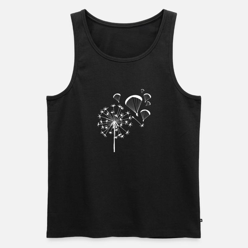 Paragleiter Paragleiten Löwenzahn - Männer Premium Bio Tank Top - Schwarz
