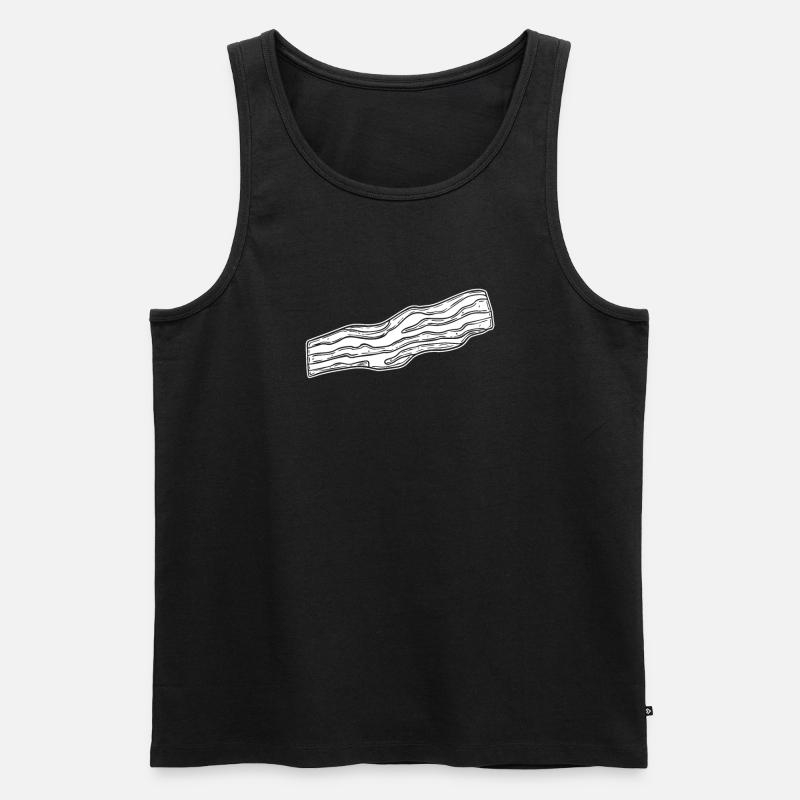 Bacon Speck - Männer Premium Bio Tank Top - Schwarz