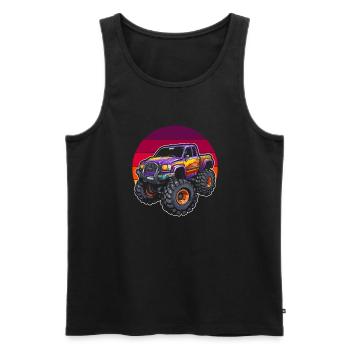 Monster Truck - Débardeur bio Premium Homme - noir - Devant - AI Model Male 178 light (178cm)