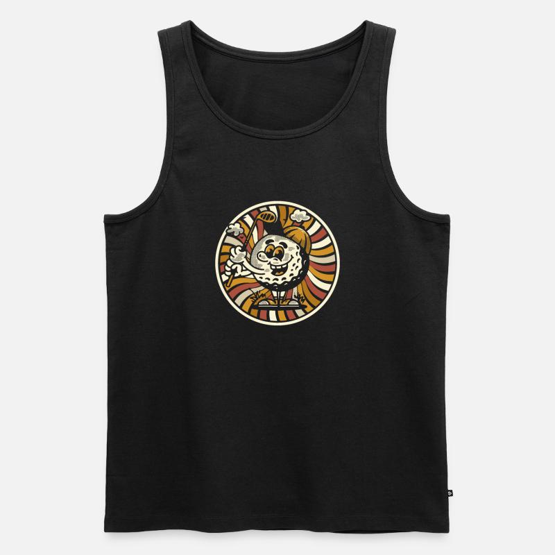 Golf Golfer Golfen - Männer Premium Bio Tank Top - Schwarz