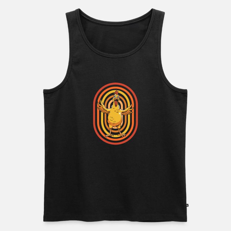 Huhn Henne - Männer Premium Bio Tank Top - Schwarz