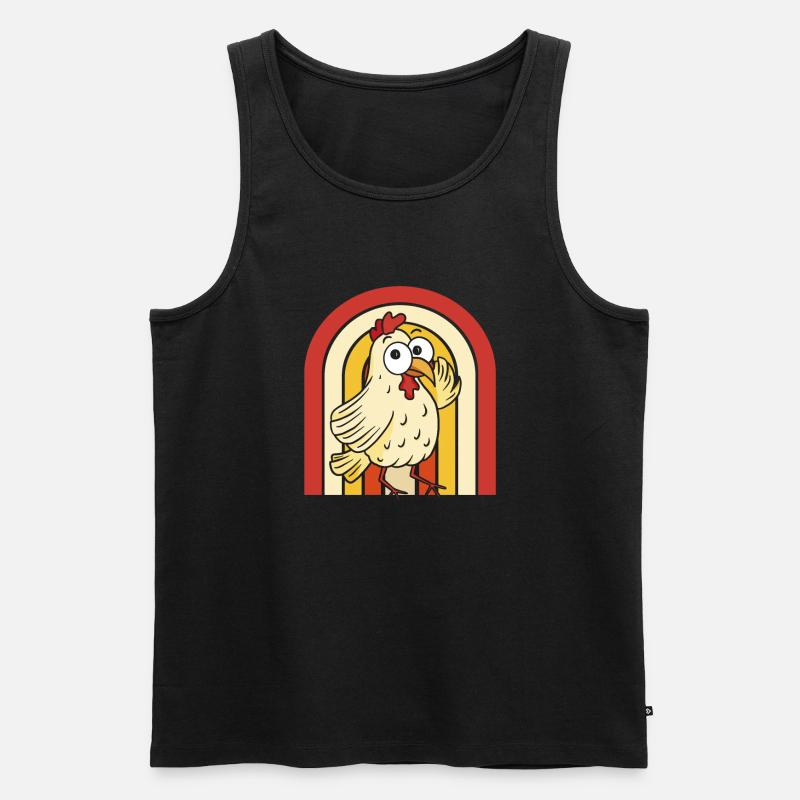 Huhn Henne - Männer Premium Bio Tank Top - Schwarz