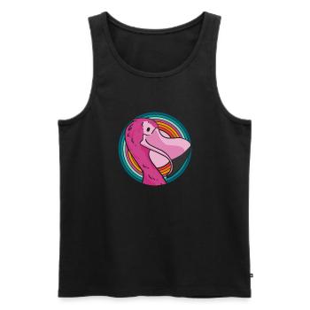 Flamingo - Men's Premium Organic Tank Top - black - Front - Michal (187cm)