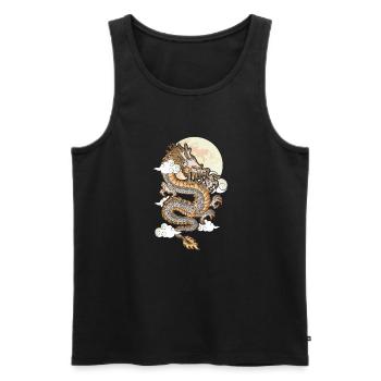 Jahr Des Drachen 2024 - Männer Premium Bio Tank Top - Schwarz - Vorne - Michal (187cm)