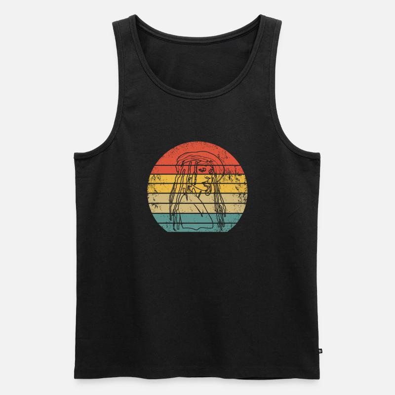 Rasta Haare Dreadlocks Dreads - Männer Premium Bio Tank Top - Schwarz