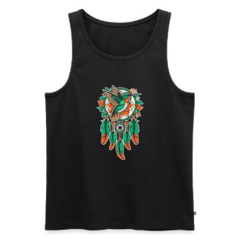 Hummingbird Dreamcatcher Bird - Men's Premium Organic Tank Top - black - Front - Michal (187cm)