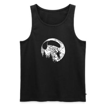 Paragleiter Paragleiten Mond - Männer Premium Bio Tank Top - Schwarz - Vorne - Michal (187cm)