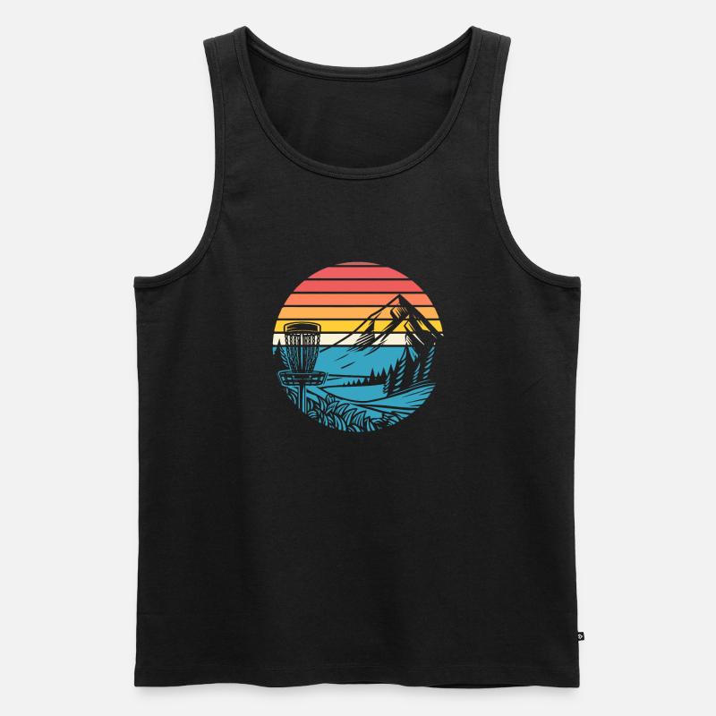 Frisbee Golf Disc Golf - Männer Premium Bio Tank Top - Schwarz