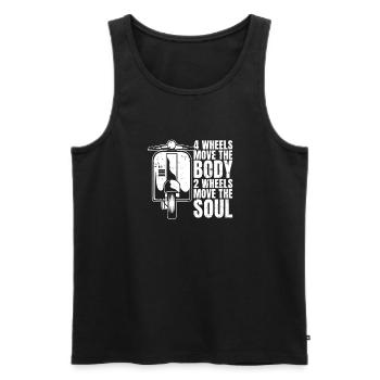 Motorroller - Männer Premium Bio Tank Top - Schwarz - Vorne - AI Model Male 178 light (178cm)
