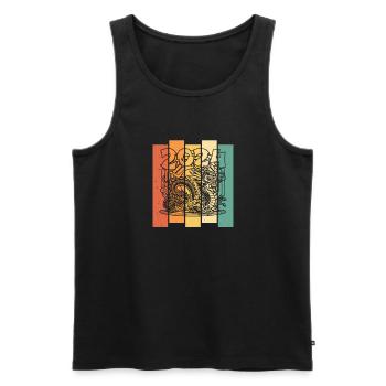 Jahr Des Drachen 2024 - Männer Premium Bio Tank Top - Schwarz - Vorne - Michal (187cm)