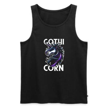 Gothic Unicorn Gothicorn - Men's Premium Organic Tank Top - black - Front - Michal (187cm)