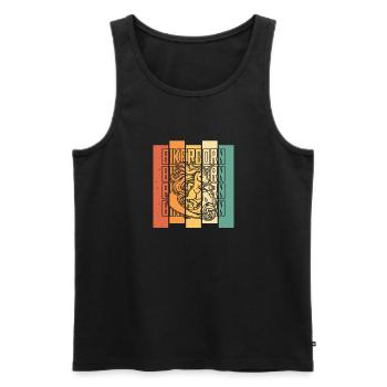 Motorroller Einhorn Scootercorn - Männer Premium Bio Tank Top - Schwarz - Vorne - AI Model Male 178 light (178cm)