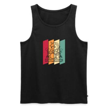 Schlagzeug Drummer Schlagzeuger Einhorn - Männer Premium Bio Tank Top - Schwarz - Vorne - Michal (187cm)
