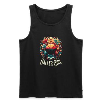 Basket-ball Fille Baller Fille - Débardeur bio Premium Homme - noir - Devant - Michal (187cm)