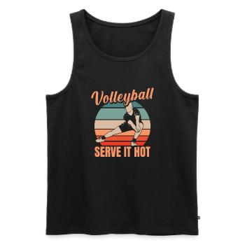Volley-ball Volley-ball - Débardeur bio Premium Homme - noir - Devant - Michal (187cm)