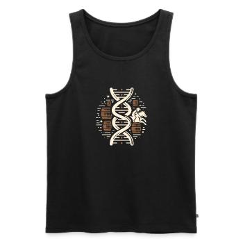 Fassrennen Westernreiten Barrel Racing - Männer Premium Bio Tank Top - Schwarz - Vorne - AI Model Male 178 light (178cm)