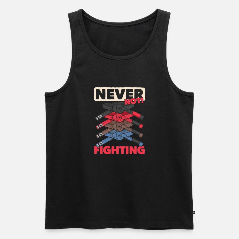 Karate - Männer Premium Bio Tank Top - Schwarz