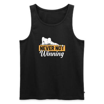 Billard - Männer Premium Bio Tank Top - Schwarz - Vorne - AI Model Male 178 light (178cm)