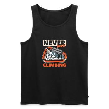 Bouldern Escalade de bloc - Débardeur bio Premium Homme - noir - Devant - Michal (187cm)
