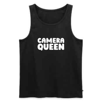 Photographer Photography Camera - Men's Premium Organic Tank Top - black - Front - Michal (187cm)
