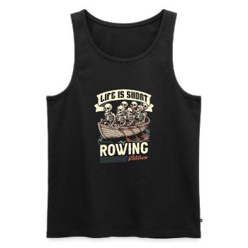 Rudern Ruderer - Männer Premium Bio Tank Top - Schwarz - Vorne - AI Model Male 178 light (178cm)