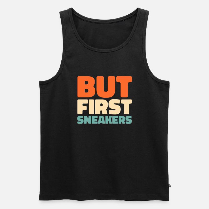 Sneakers - Männer Premium Bio Tank Top - Schwarz