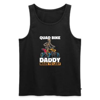 Quad Skeleton Fête des Pères Papa - Débardeur bio Premium Homme - noir - Devant - Michal (187cm)