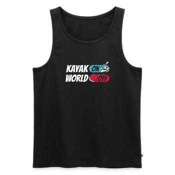Kayaker Kayak On World Off - Men's Premium Organic Tank Top - black - Front - Michal (187cm)