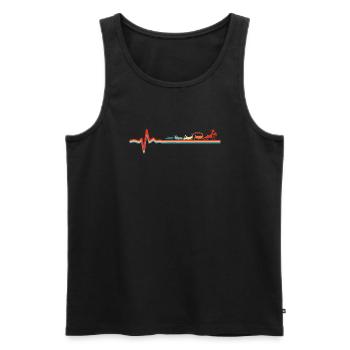 Entomology Entomologist Insect Ekg Heartbeat - Men's Premium Organic Tank Top - black - Front - Michal (187cm)