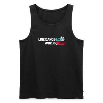 Danse en ligne Danse en ligne sur World Off - Débardeur bio Premium Homme - noir - Devant - Michal (187cm)
