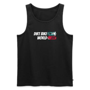 Mx Motocross Dirt Bike Dirt Bike sur World Off - Débardeur bio Premium Homme - noir - Devant - Michal (187cm)