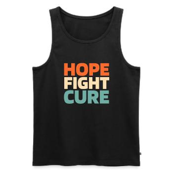 Alzheimer Hope Fight Cure Alzheimers - Männer Premium Bio Tank Top - Schwarz - Vorne - Michal (187cm)