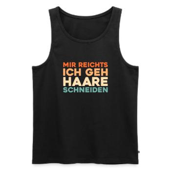 Hairdresser Hairstylist - Men's Premium Organic Tank Top - black - Front - Michal (187cm)